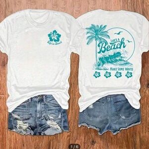 Women's Lotus & Beach With Palm Trees Pattern